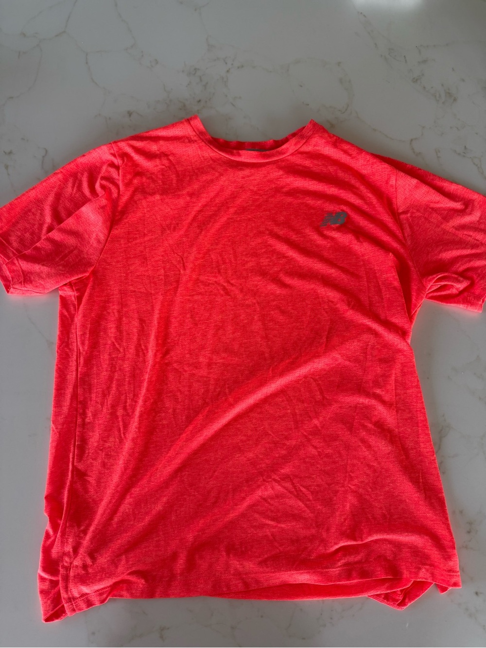 New Balance Men's Neon Coral Short Sleeve Tee